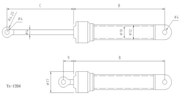 LESU cylinder 1204 målskitse