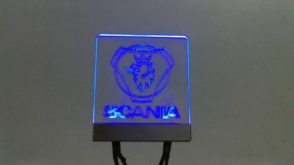 SCANIA Grif logo i acryl med lys (40 x 43mm)