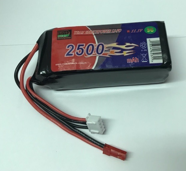 skuffe at straffe læser EP Power Li-Po 11,1 volt 2500 mAh sender batteri