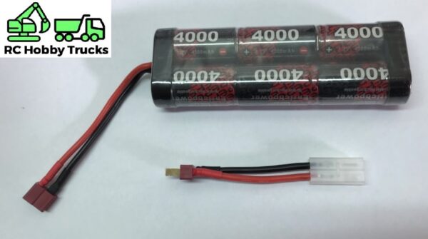 4000 mAh 7,2 volt batteri
