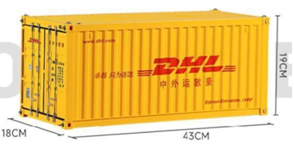 DHL 20 fods skibs container i plast