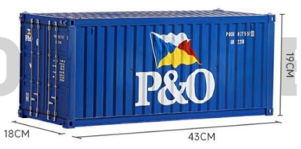 P&O-Line 20 fods skibs container i plast