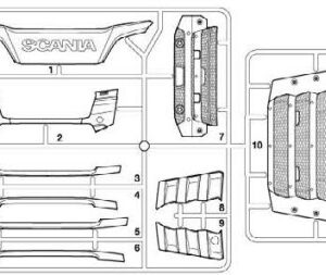 TAMIYA plast parts R (SCANIA S770)