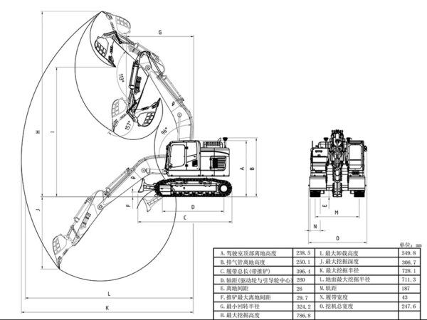 LESU gravemaskine 1/14 ET26 Short tail excavator gul model